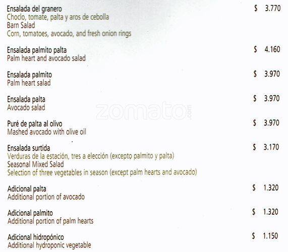 Eladio menu