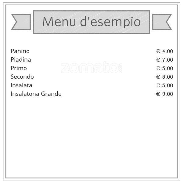 Menu di Cafè Tavernelli 