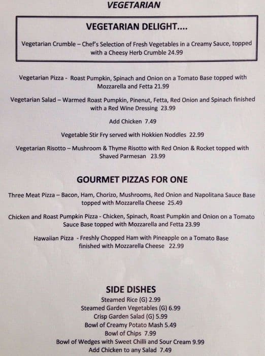 Menu at Steel Tree @ The Foreshore restaurant, Rockingham, 3/7 Railway ...