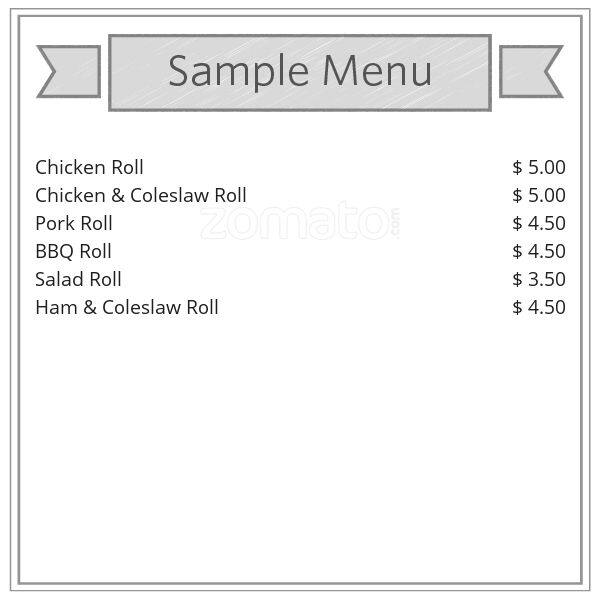 Bakehouse menu