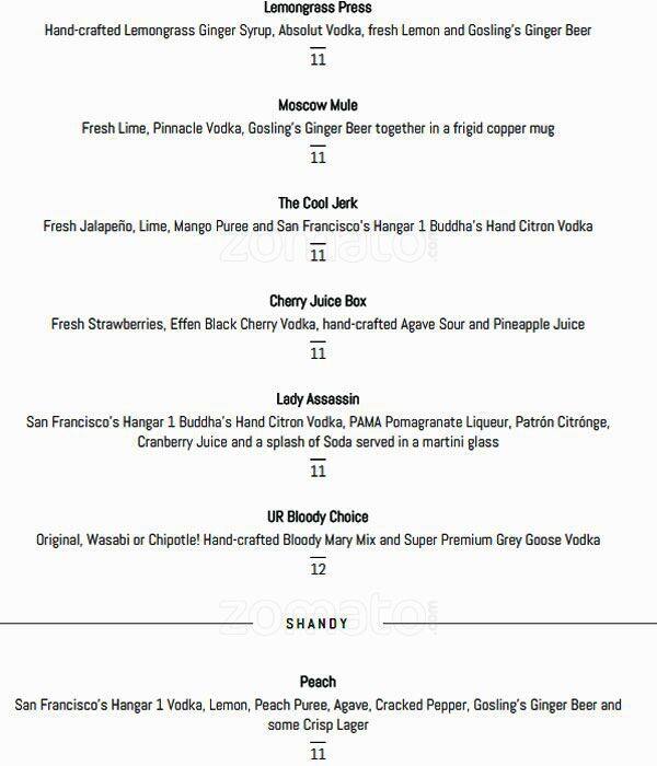 Carta de Johnny Garlic's