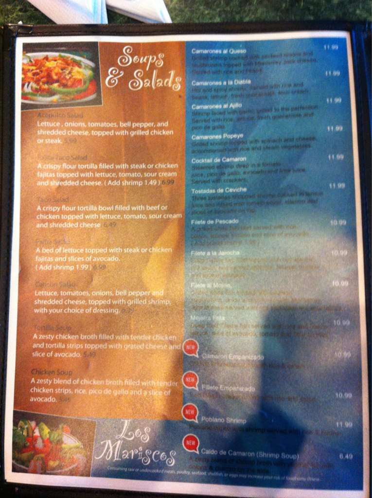 Carta de Agave Mexican Grill