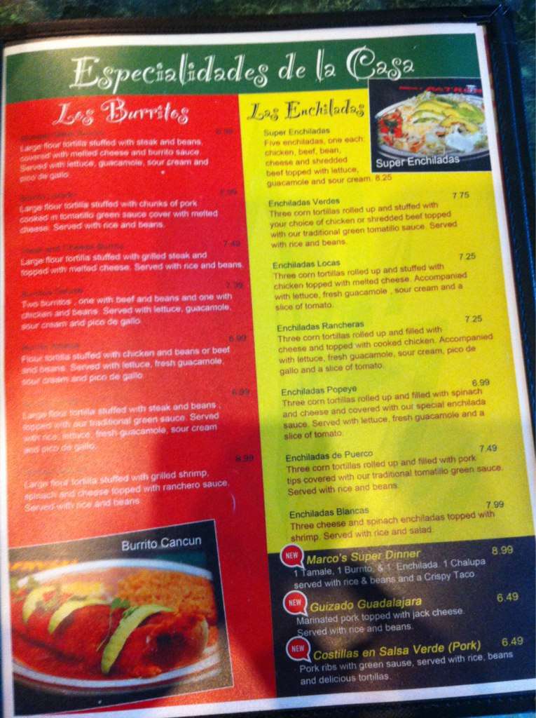 Carta de Agave Mexican Grill