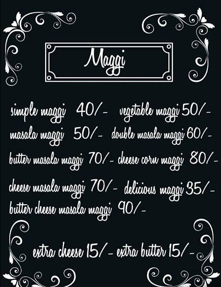 KAFFE-INN BY DELICIOUS NIGHT RASOI menu