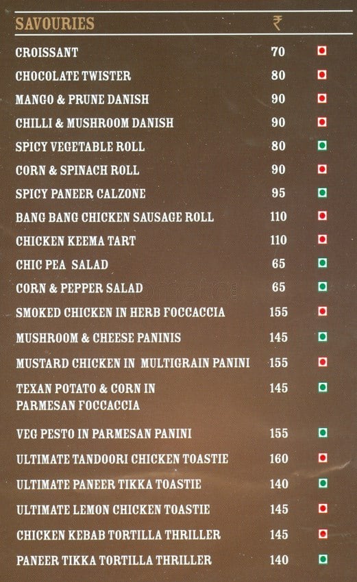 Menu at Costa Coffee, Mumbai, Dynamix Mall