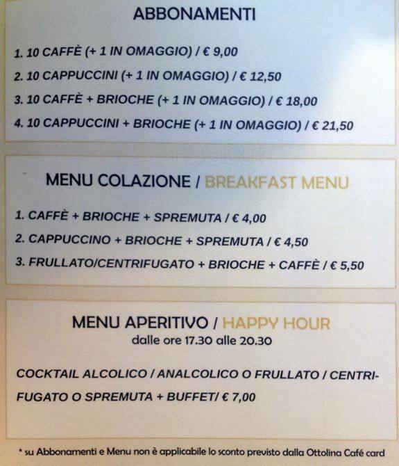 Menu di Ottolina Café 