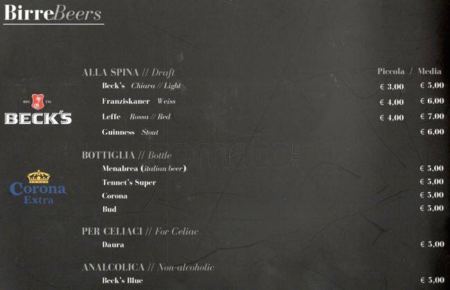 Menu di Straripa Bar Art & Friends Ristorante 