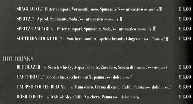 Menu di Straripa Bar Art & Friends Ristorante 