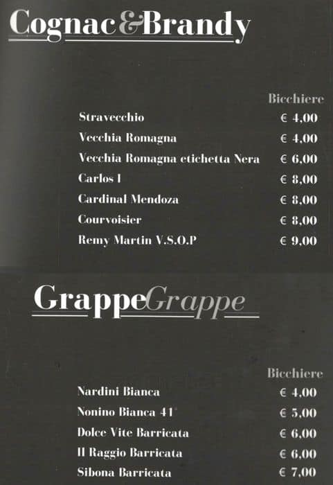 Menu di Straripa Bar Art & Friends Ristorante 