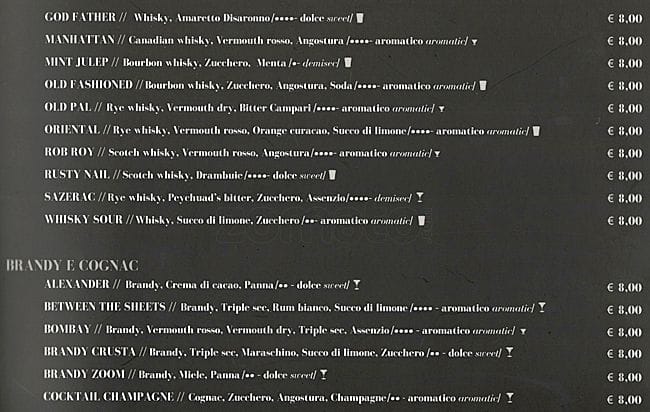Menu di Straripa Bar Art & Friends Ristorante 