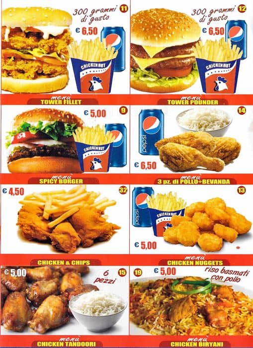 Menu di Chicken Hut 