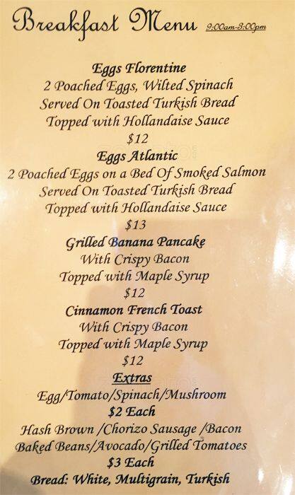 Menu at Walk With Us cafe, Balaclava