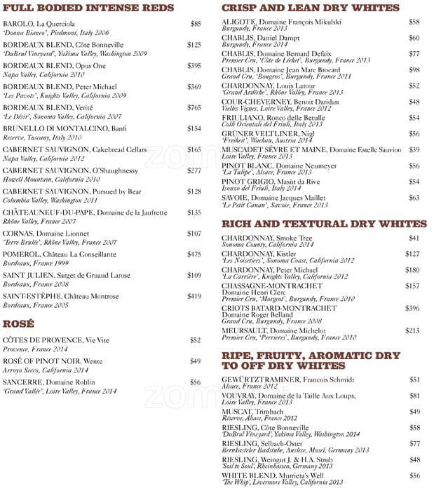 Menu at Buddakan pub & bar, New York City