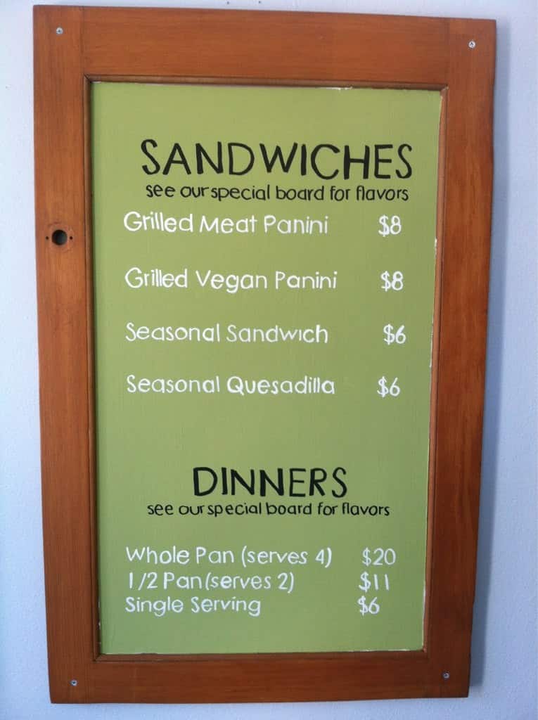 Menu at Leaf & Ladle cafe, Bellingham