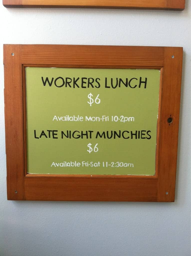 Menu at Leaf & Ladle cafe, Bellingham