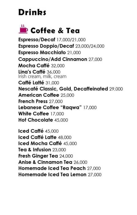 Emily's Cafe Bar меню