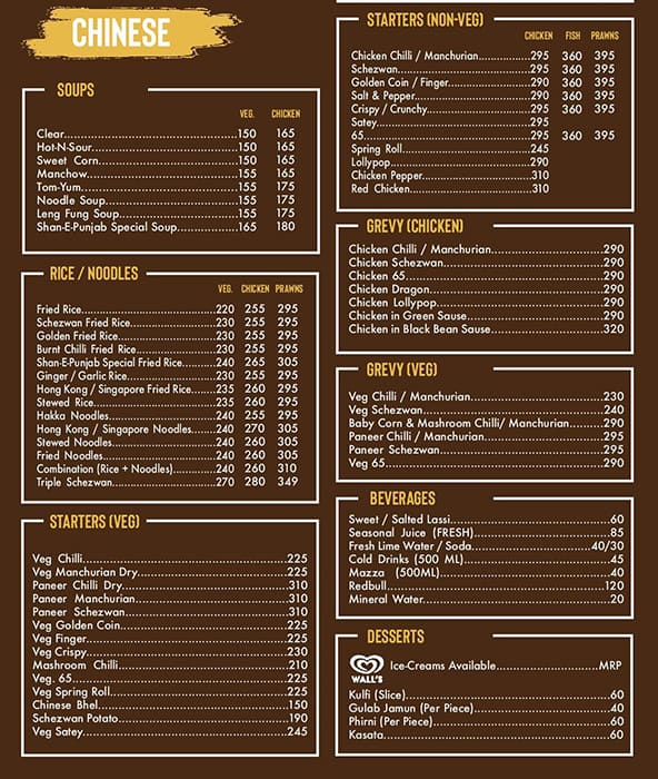 Gettogether Restaurant menu