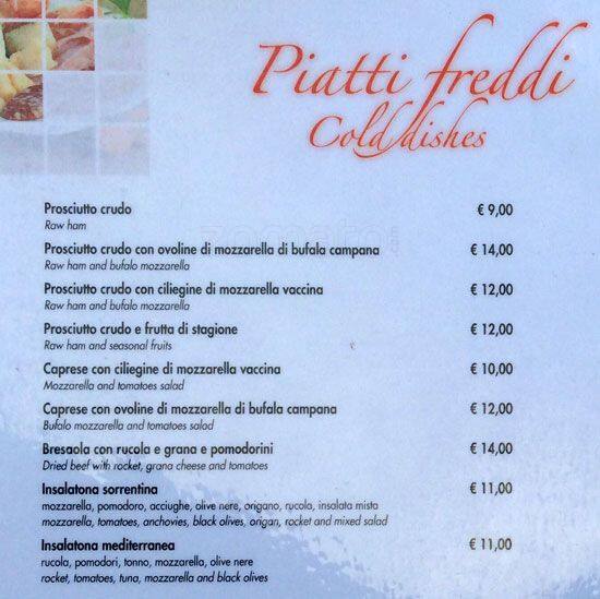Menu di Puro Gusto 