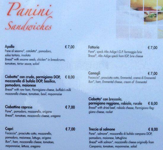 Menu di Puro Gusto 