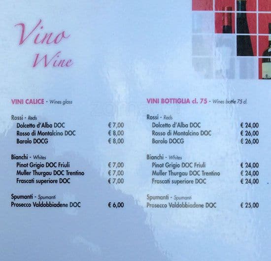 Menu di Puro Gusto 