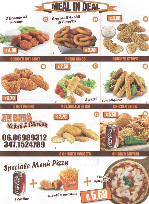 Menu di Ali Baba Via Cartagine 