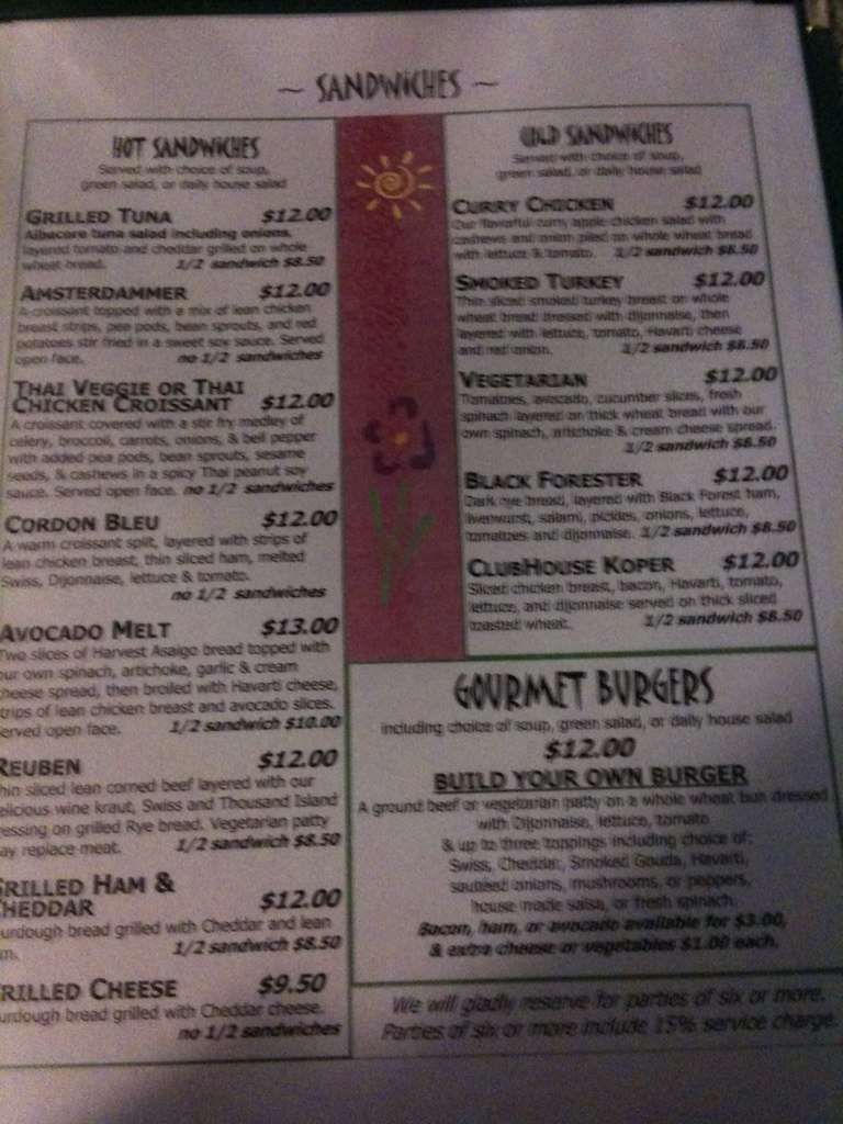 Menu at Cafe Amsterdam, Anchorage, 530 E Benson Blvd 3