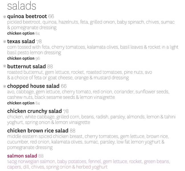 Menu at tashas Al Barsha, Dubai, F AND B 0-4 GALLERIA