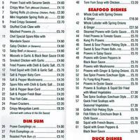 Beijing Garden Menu Menu For Beijing Garden Cheam London