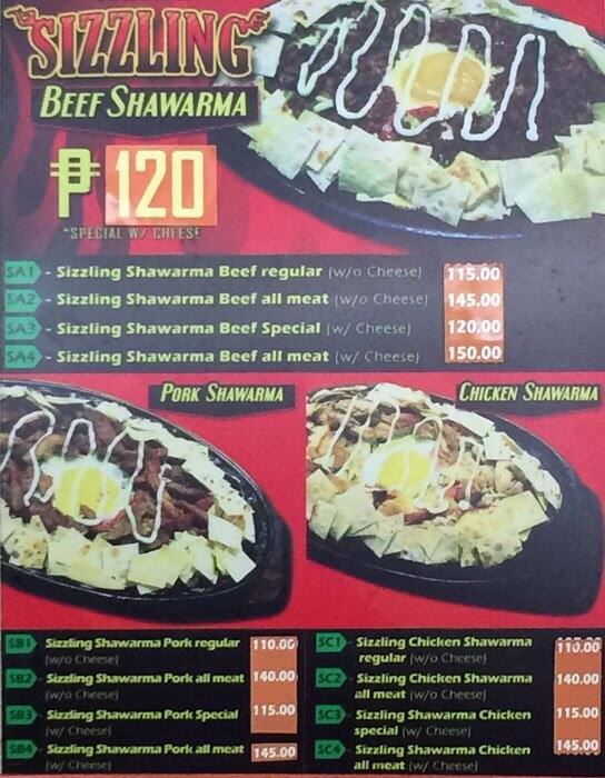 Tri Mo Shawarma Co. Menu, Menu for Tri Mo Shawarma Co., Fairview