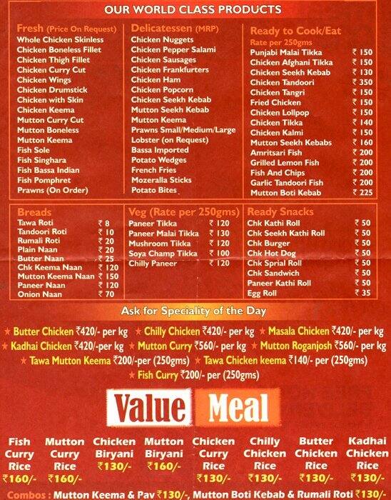 Meat One Menu, Menu for Meat One, Sector 7, Panchkula Zomato