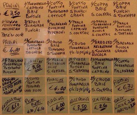Menu di Sirlad Bar 