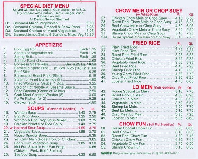 New China Kitchen menu, Menu restauracji New China Kitchen, Brighton ...