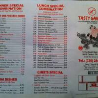 Tasty Garden Menu Menu For Tasty Garden North Canton Canton