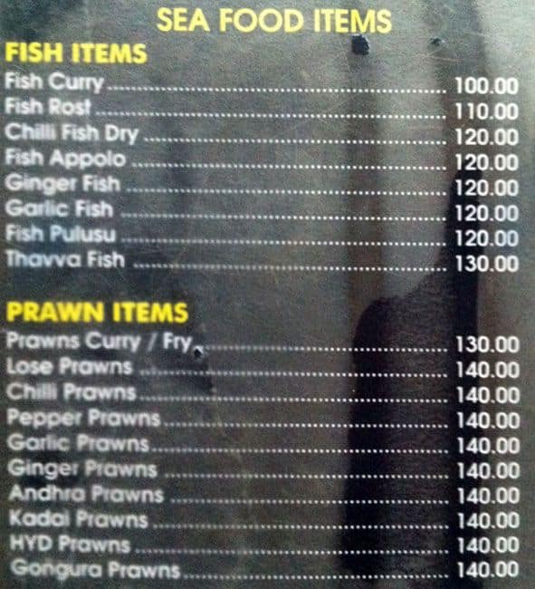 Indian Family Restaurant menu