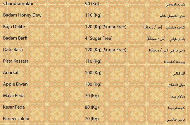 Zaffran Café menu