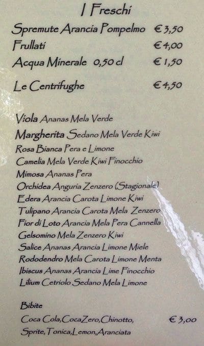 Menu di Viola Wine & Cocktail 