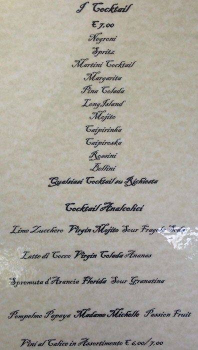 Menu di Viola Wine & Cocktail 