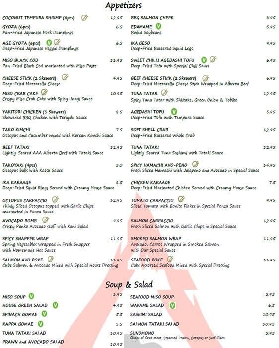 Red Ember menu