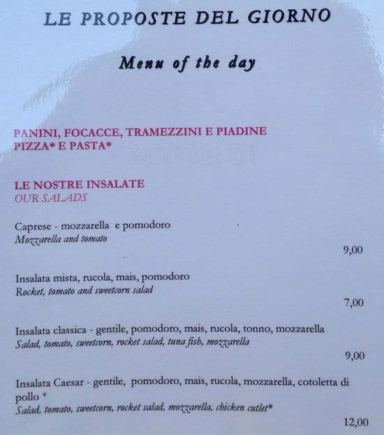 Menu di Lux Bar 