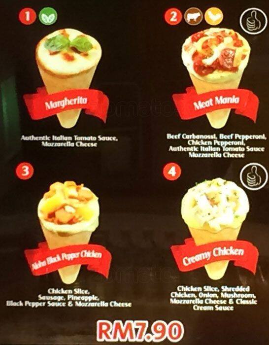 Cone Pizza Menu, Menu for Cone Pizza, Bandar Sunway, Selangor Zomato