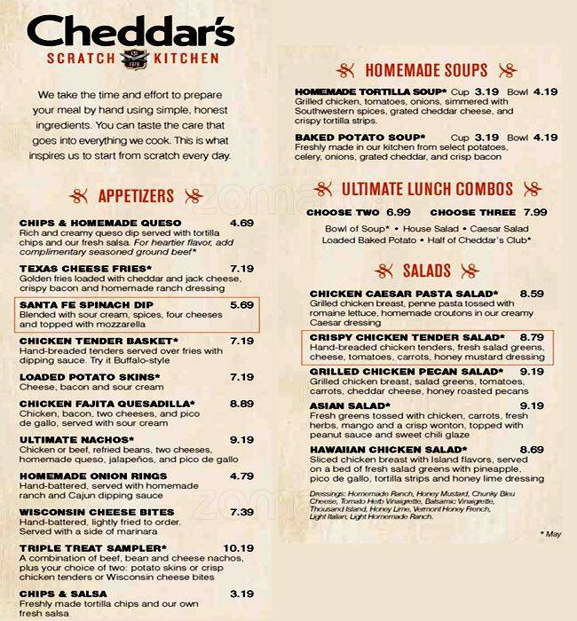 Cheddars Drink Menu And Prices All Information About Healthy Recipes 