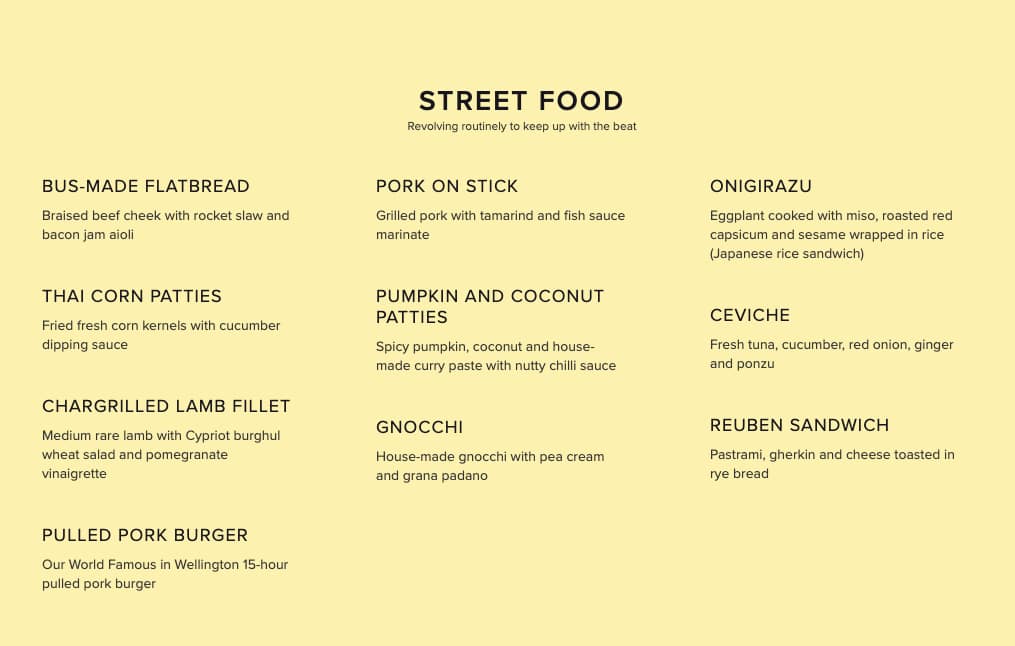 Beat Kitchen Food Truck Menu Menu For Beat Kitchen Food Truck Te