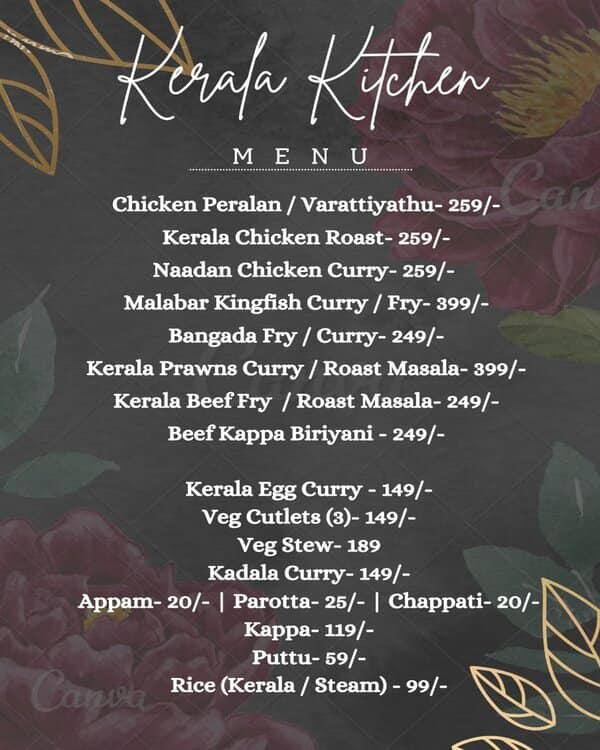 Menu of Kerala Kitchen, Kondhwa, Pune