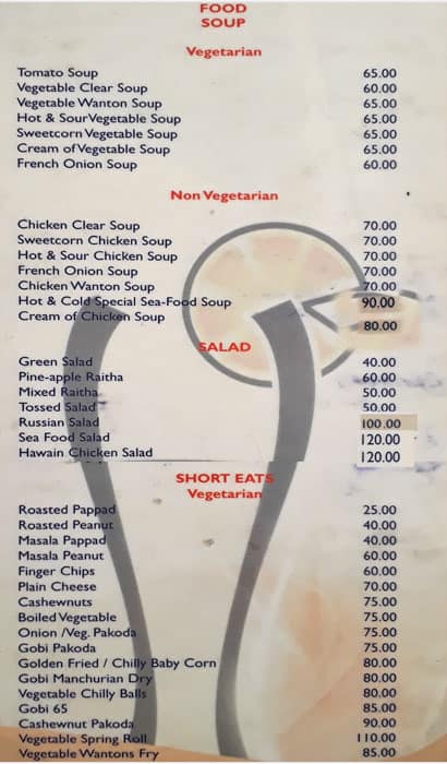 Royal Biryani menu