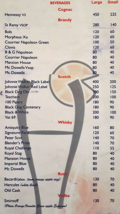 Royal Biryani menu