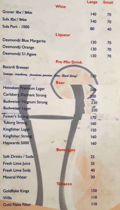 Royal Biryani menu