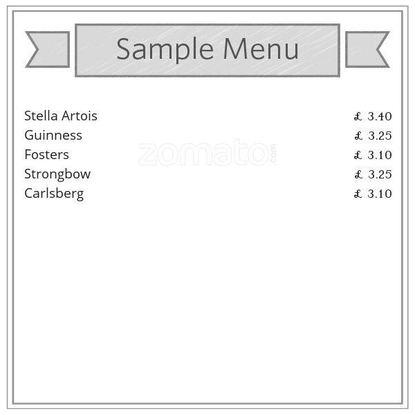 Jameson's Bar menu