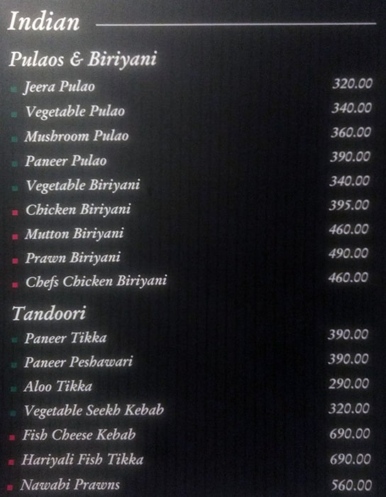 Opal Inn- Restaurant in Nungambakkam, Chennai menu