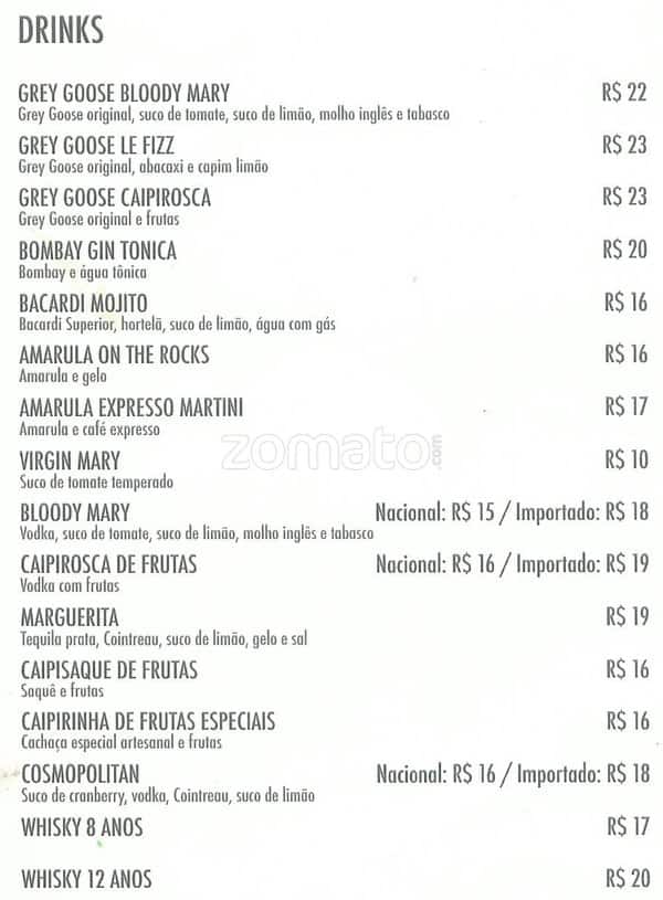 Gula Gula Rio Design Barra cardápio