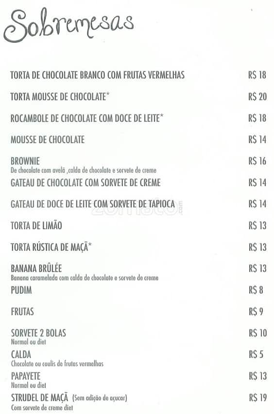 Gula Gula Rio Design Barra cardápio